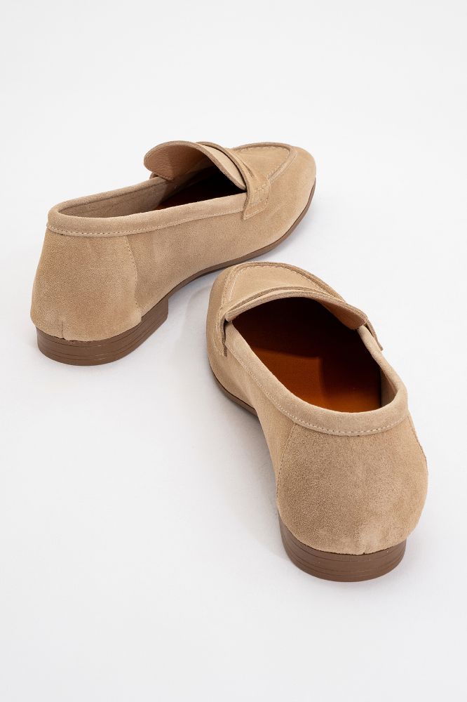 kadin-deri-loafer-ayakkabi-BEJ SUET-NHR2523461-0088437_0